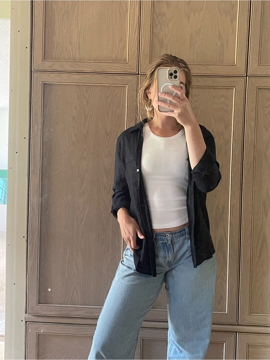Joie Tops - Joie Black linen Button-Down Shirt